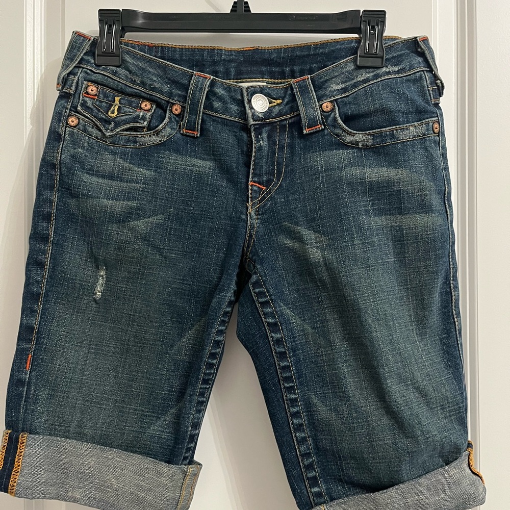 True Religion Blue Denim Women's Shorts